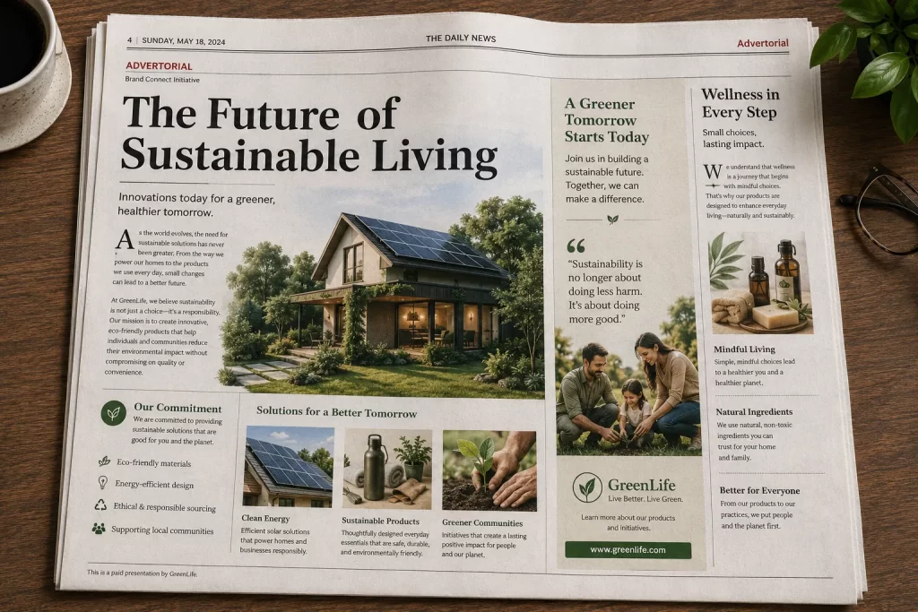 advertorials paid content written in an editorial style format