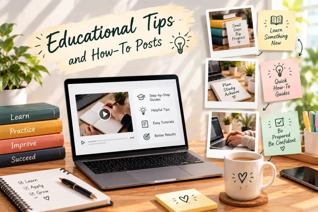 educational tips and how to posts