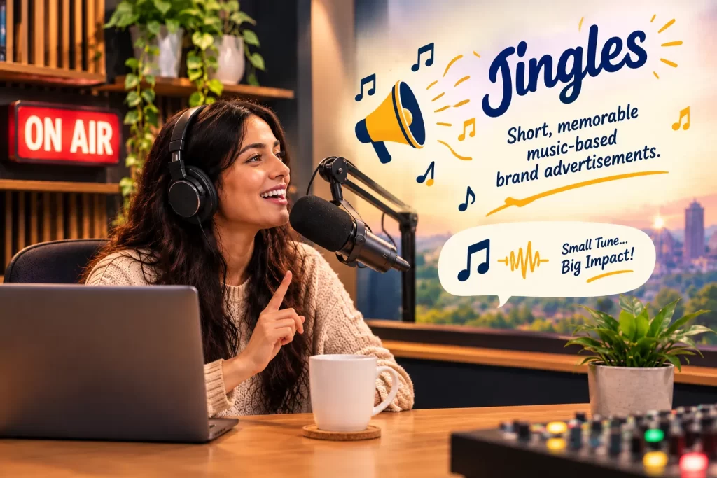 jingles short, memorable music based brand advertisements